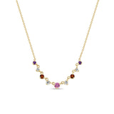 Zoë Chicco 14k Gold Linked Graduated Pink Ombre Gemstone Necklace