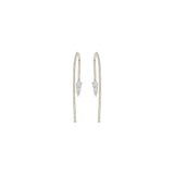 14k Diamond Ice Pick Wire Earrings
