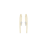 14k Diamond Ice Pick Wire Earrings