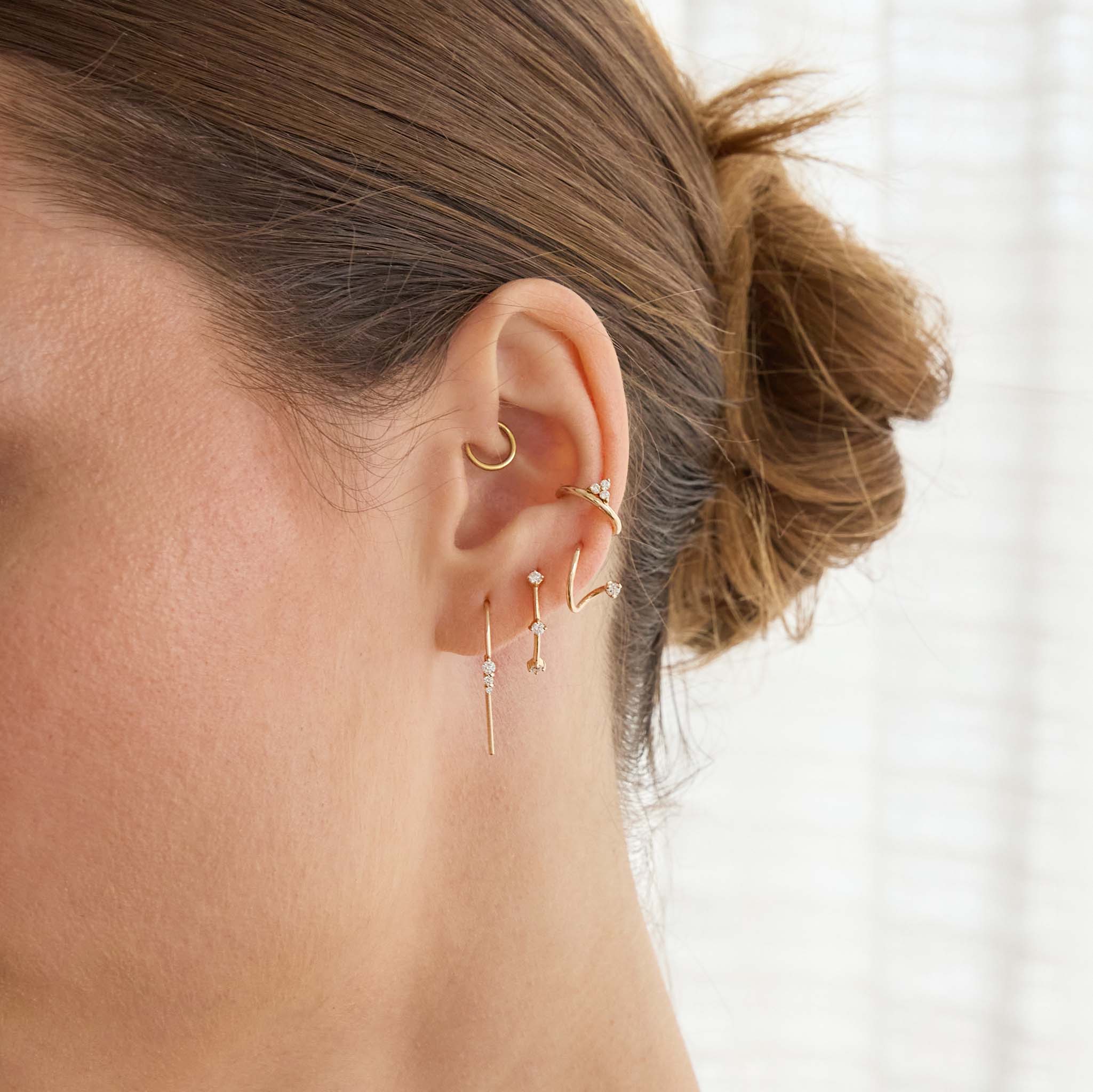 Zoe Chicco 14K gold and diamond earrings 