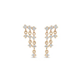 Zoë Chicco 14k Gold Linked Prong Diamond Waterfall Earrings