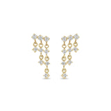 Zoë Chicco 14k Gold Linked Prong Diamond Waterfall Earrings