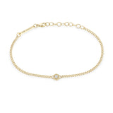 Zoë Chicco 14k Gold Diamond Hexagon Curb Chain Bracelet