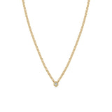 Zoë Chicco 14k Gold Diamond Hexagon Curb Chain Necklace