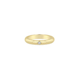 Zoë Chicco 14k Gold 3mm Half Round Ring with Star Set Diamond