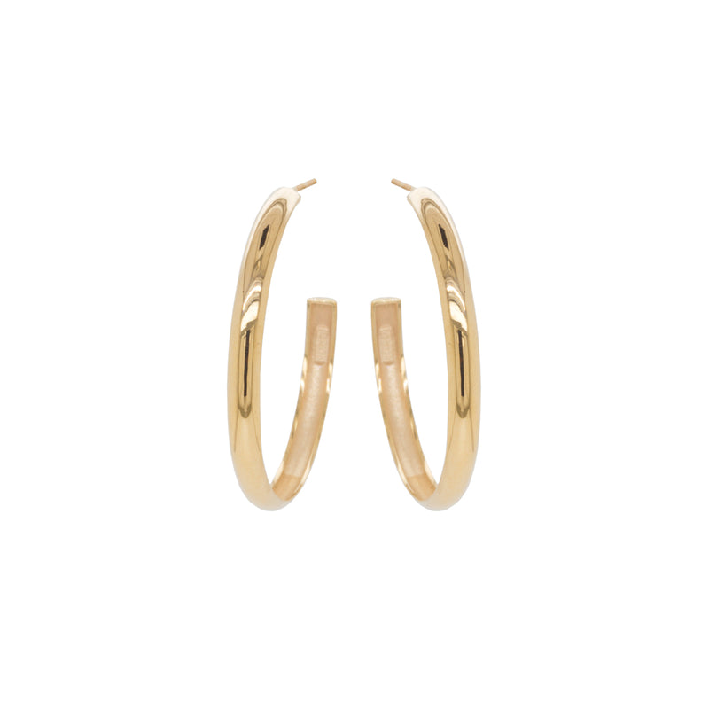 14k Large Chubby Hoops - SALE