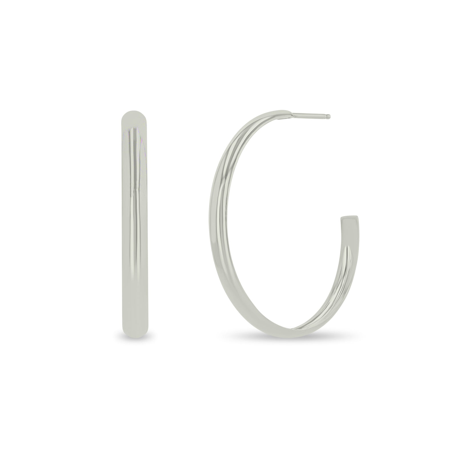 Zoë Chicco Sterling Silver Large Chubby Hoop Earrings – ZOË CHICCO