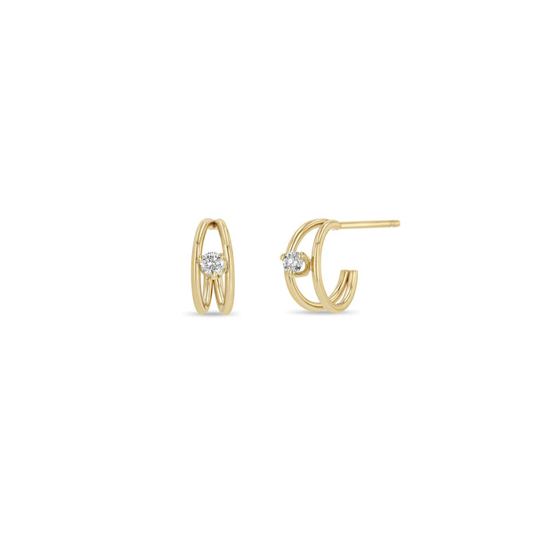 Zoe Chicco ピアス 14K ゴールド 14金 ダイヤモンド きのこ Zoe Chicco ピアス 14K ゴールド 14金 ダイヤモンド きのこ (ZOE