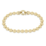 Zoe Chicco 14k gold hexagonal bead bracelet on a white background