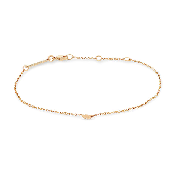 Zoë Chicco 14k Rose Gold Itty Bitty Feather Bracelet