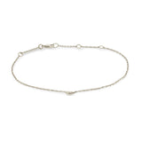 Zoë Chicco 14k White Gold Itty Bitty Feather Bracelet