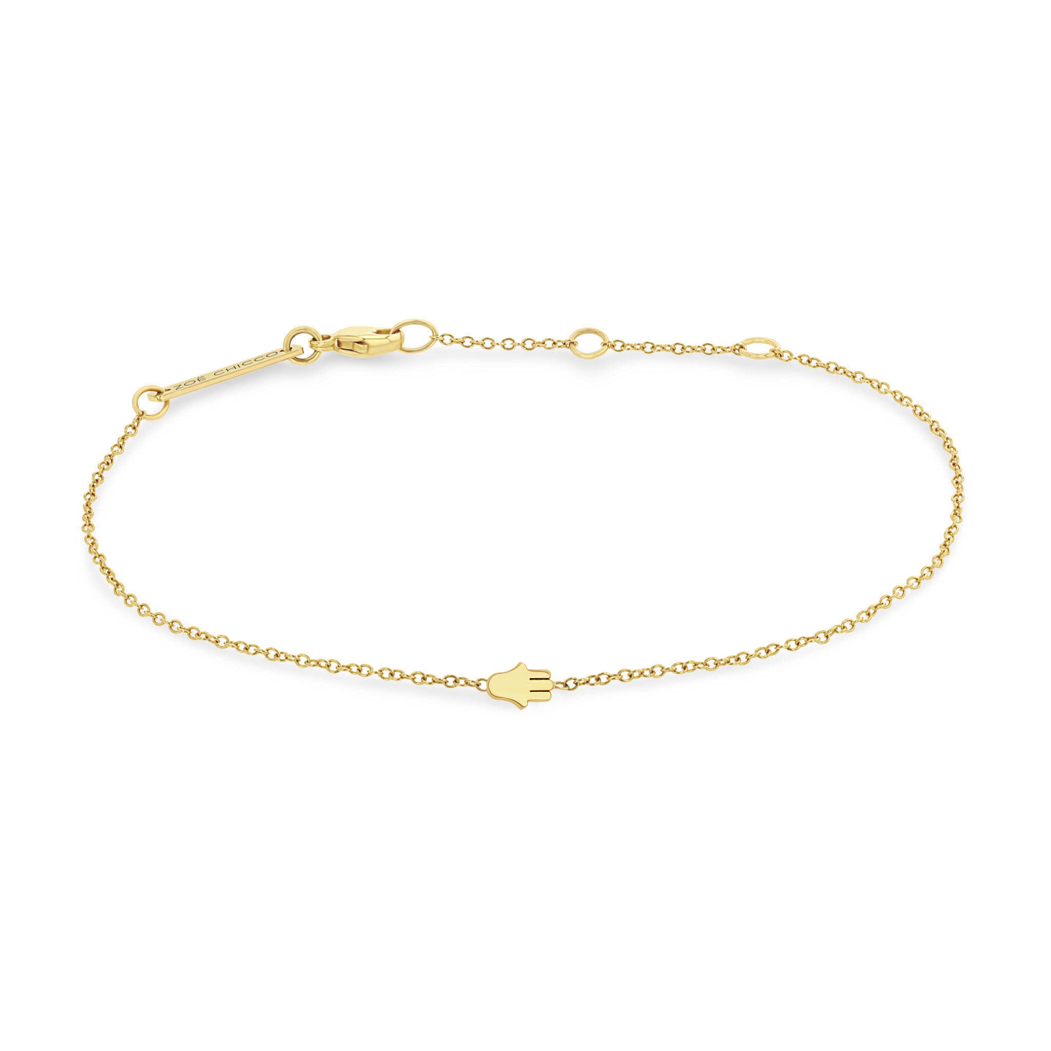 Zoë Chicco 14k Gold Itty Bitty Hamsa Bracelet