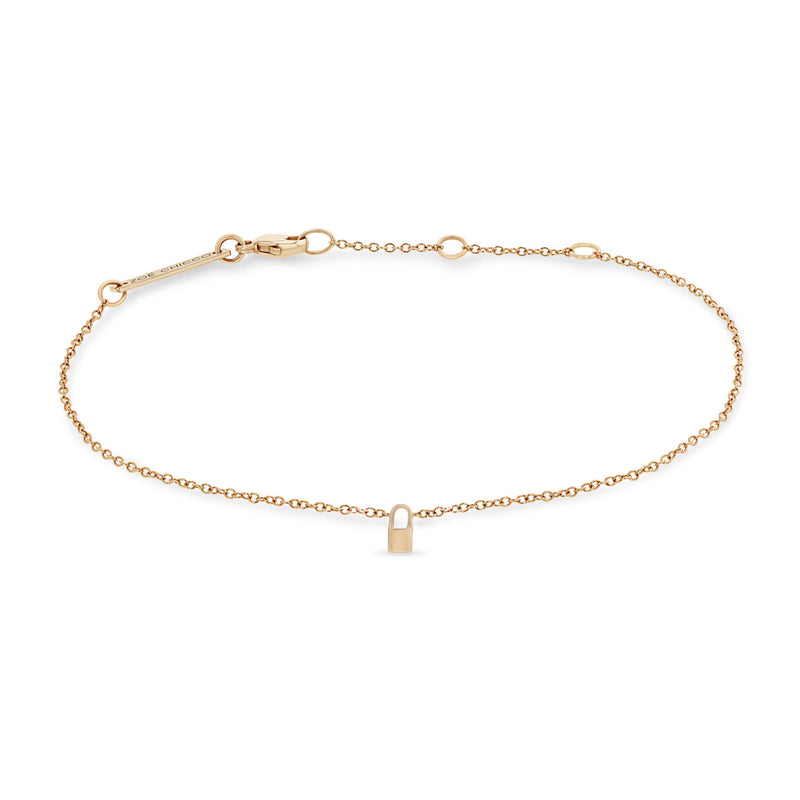 Zoë Chicco 14k Rose Gold Itty Bitty Padlock Bracelet