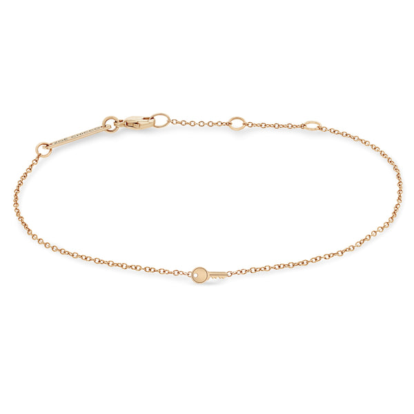 Zoë Chicco 14k Rose Gold Itty Bitty Key Bracelet