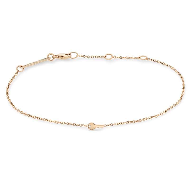 Zoë Chicco 14k Rose Gold Itty Bitty Key Bracelet