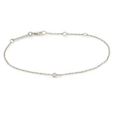 Zoë Chicco 14k White Gold Itty Bitty Key Bracelet