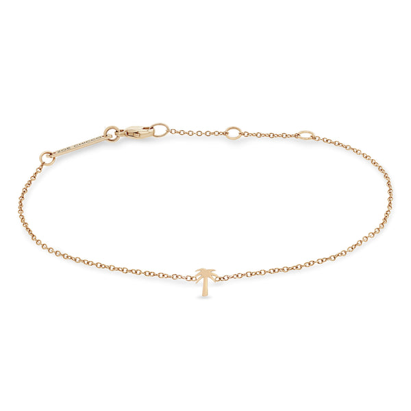 Zoë Chicco 14k Rose Gold Itty Bitty Palm Tree Bracelet