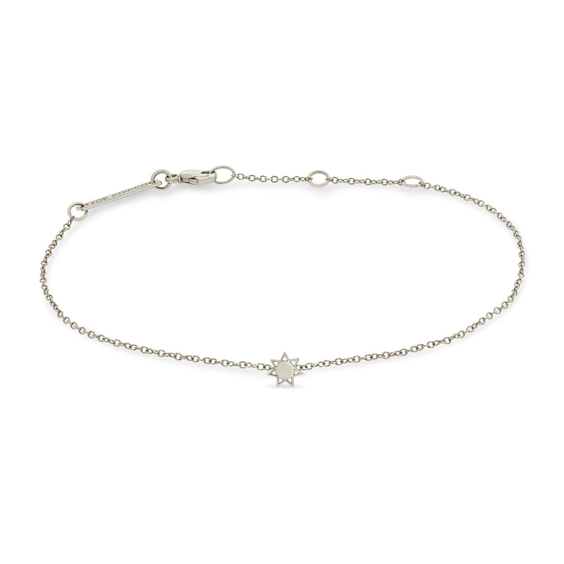 Zoë Chicco 14k White Gold Itty Bitty Sun Bracelet