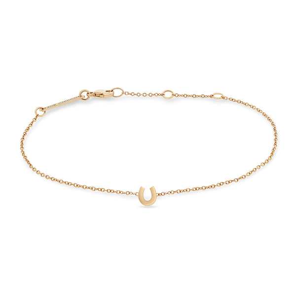 Zoë Chicco 14k Rose Gold Itty Bitty Horseshoe Bracelet