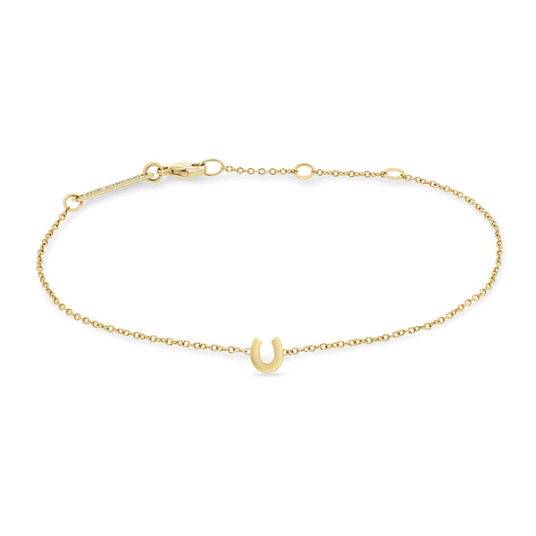 Zoë Chicco 14k Yellow Gold Itty Bitty Horseshoe Bracelet