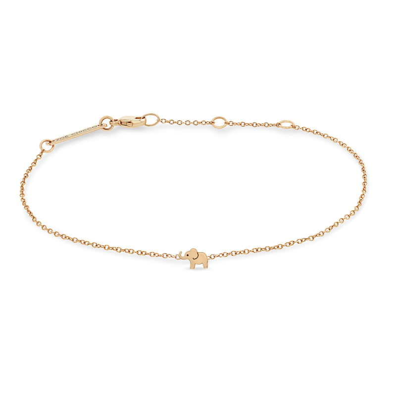 Zoë Chicco 14k Rose Gold Itty Bitty Elephant Bracelet