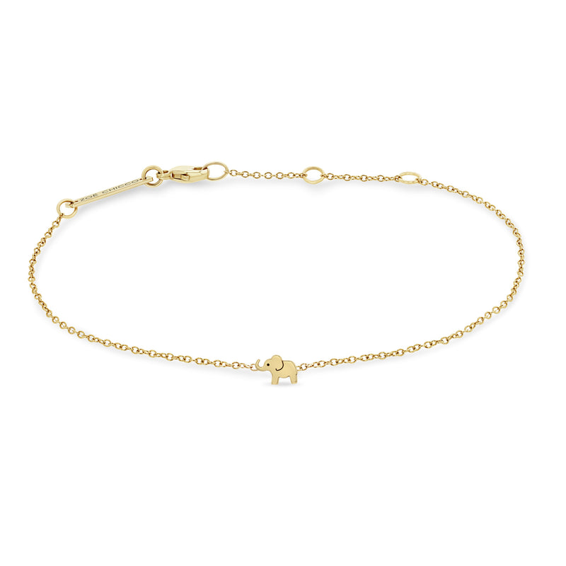 Zoë Chicco 14k Yellow Gold Itty Bitty Elephant Bracelet