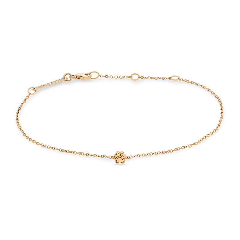 Zoë Chicco 14k Rose Gold Itty Bitty Dog Paw Bracelet