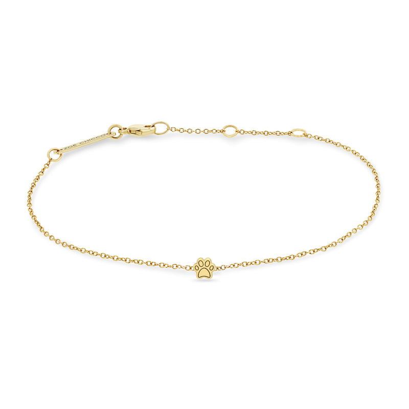 Zoë Chicco 14k Yellow Gold Itty Bitty Dog Paw Bracelet