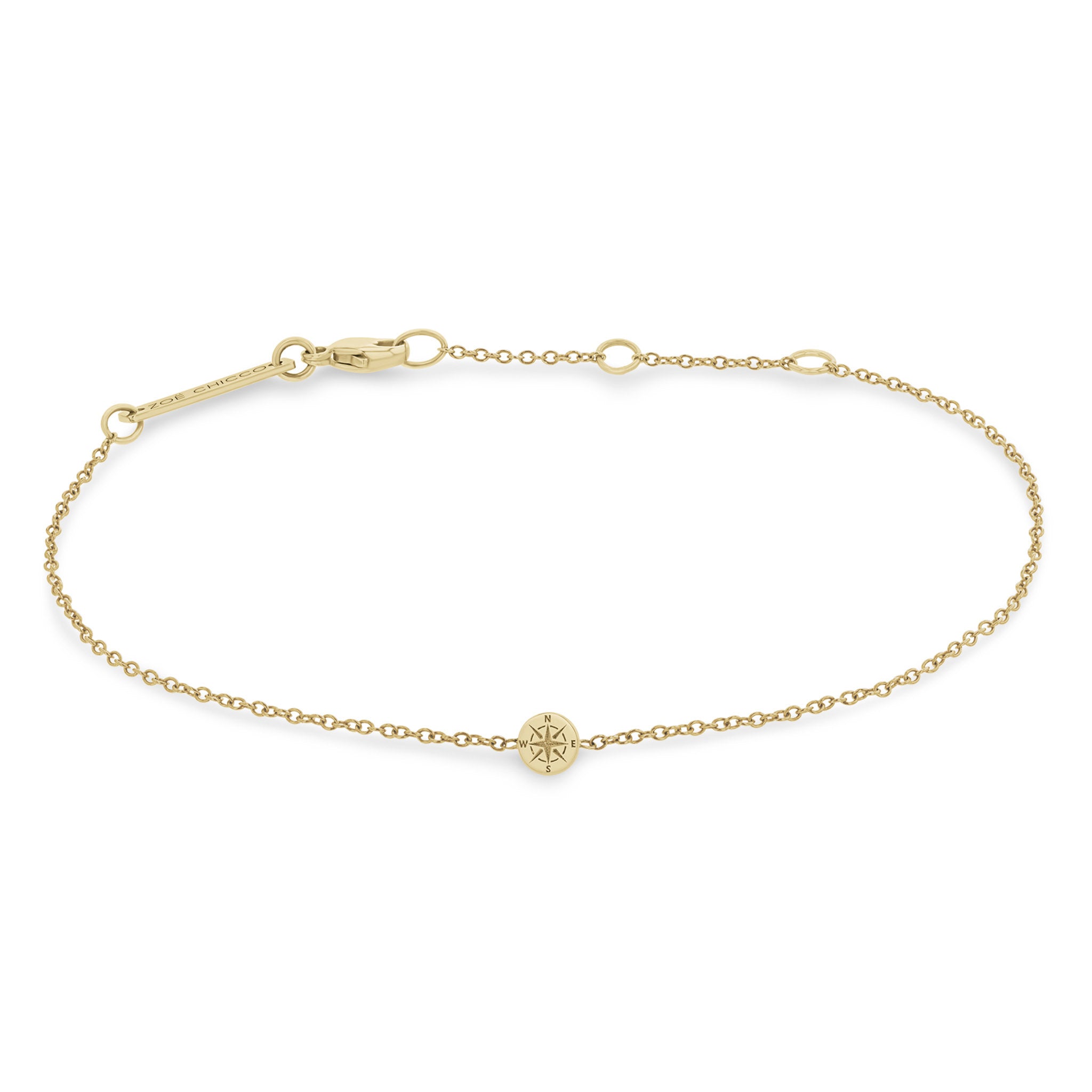 Zoë Chicco 14k Gold Itty Bitty Compass Bracelet – ZOË CHICCO