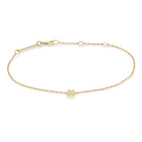 Zoë Chicco 14k Gold Itty Bitty Diamond Clover Bracelet