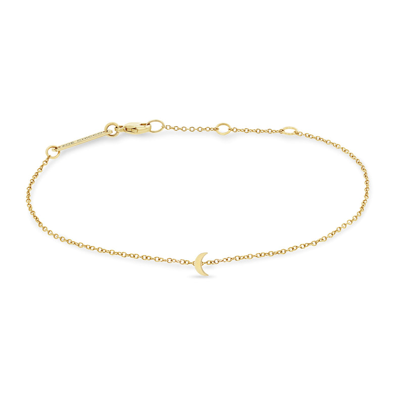 Zoë Chicco 14k Yellow Gold Itty Bitty Crescent Moon Bracelet