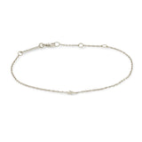 Zoe Chicco 14k White Gold Itty Bitty Lightning Bolt Chain Bracelet