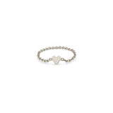 Zoë Chicco 14k White Gold Itty Bitty Heart Chain Ring