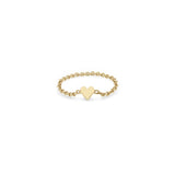 Zoë Chicco 14k Yellow Gold Itty Bitty Heart Chain Ring