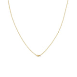 Zoë Chicco 14k Yellow Gold Itty Bitty Feather Necklace