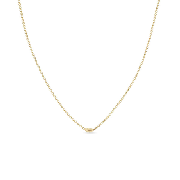 Zoë Chicco 14k Yellow Gold Itty Bitty Feather Necklace