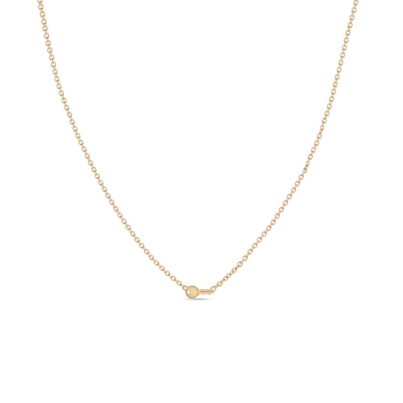 Zoë Chicco 14k Rose Gold Itty Bitty Key Necklace