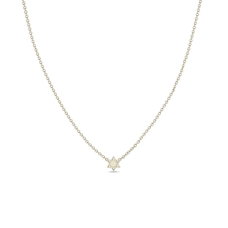 Buy 14k White and Yellow Gold Star of David Necklace Triangles Design |  Israel-Catalog.com