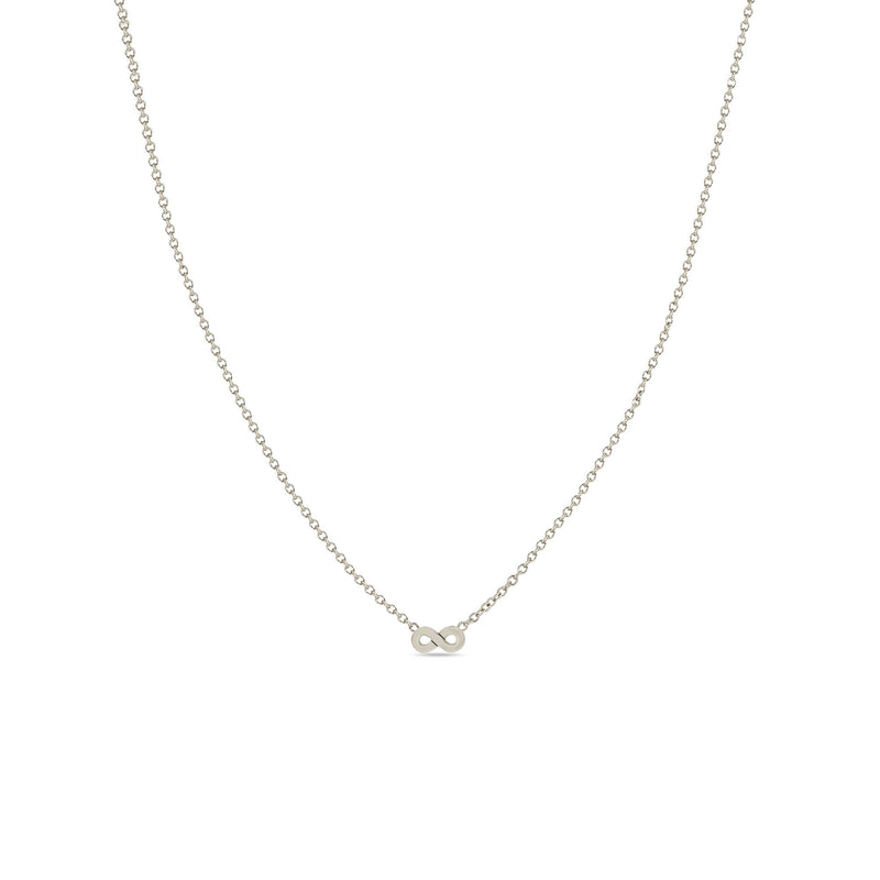 Zoë Chicco 14k White Gold Itty Bitty Infinity Necklace