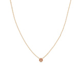 Zoë Chicco 14k Rose Gold Itty Bitty Peace Sign Necklace