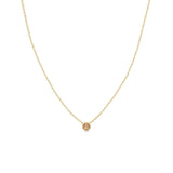 Zoë Chicco 14k Yellow Gold Itty Bitty Peace Sign Necklace