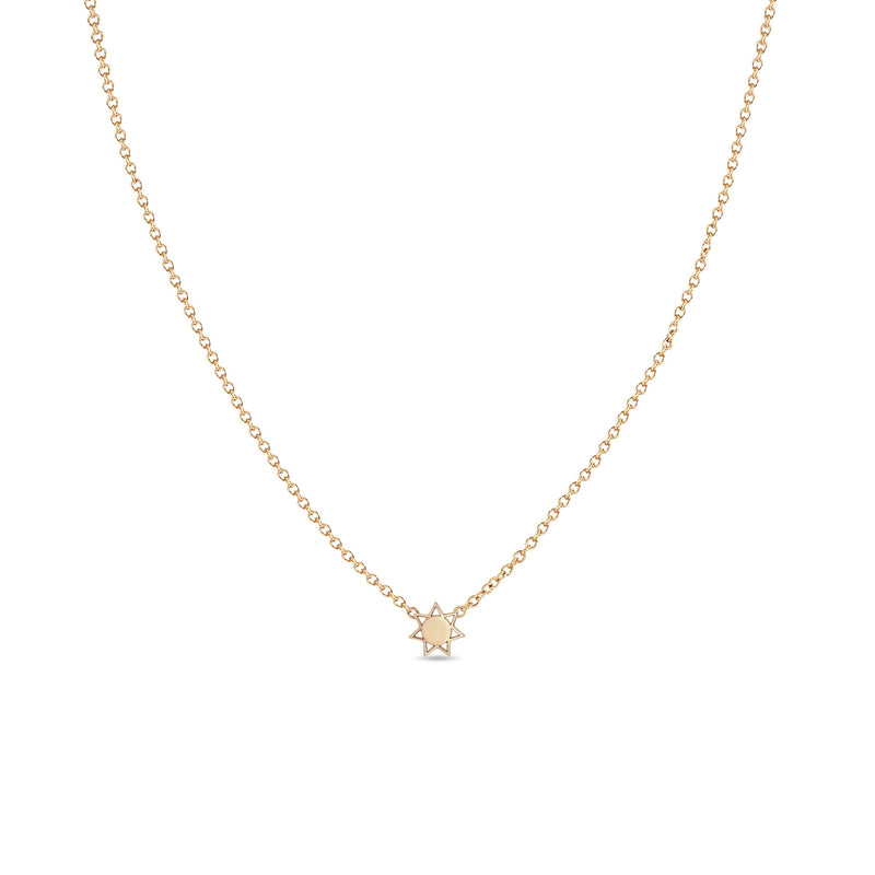 Zoë Chicco 14k Rose Gold Itty Bitty Sun Necklace