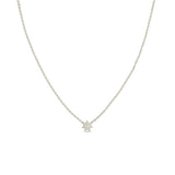 Zoë Chicco 14k White Gold Itty Bitty Sun Necklace