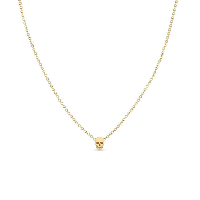 Zoë Chicco 14k Gold Itty Bitty Skull Necklace