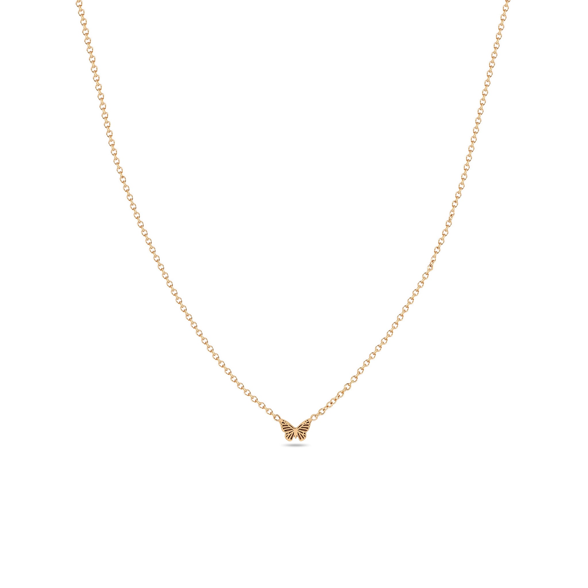 Zoë Chicco 14kt Gold Itty Bitty Butterfly Necklace