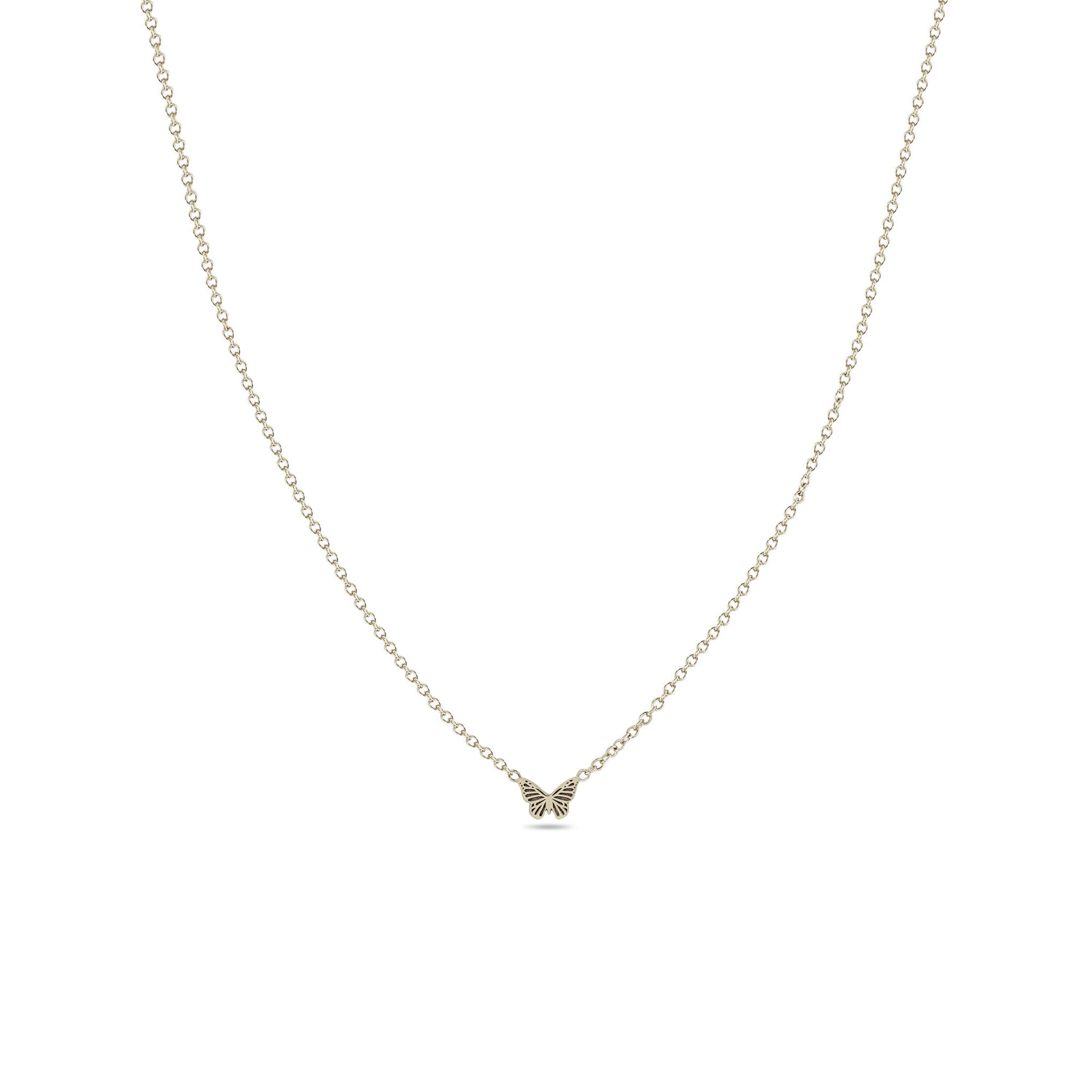 Zoë Chicco 14k Gold Itty Bitty Butterfly Necklace – ZOË CHICCO