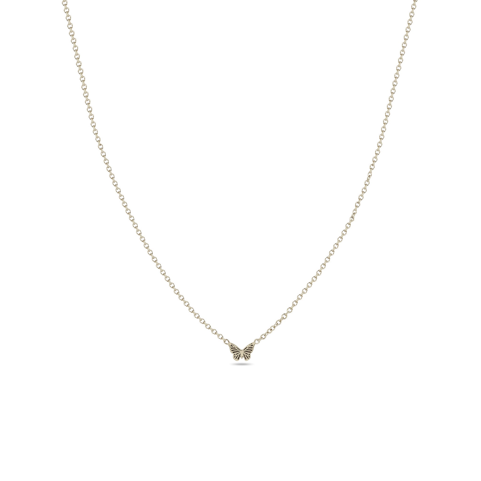 Zoë Chicco 14kt Gold Itty Bitty Butterfly Necklace