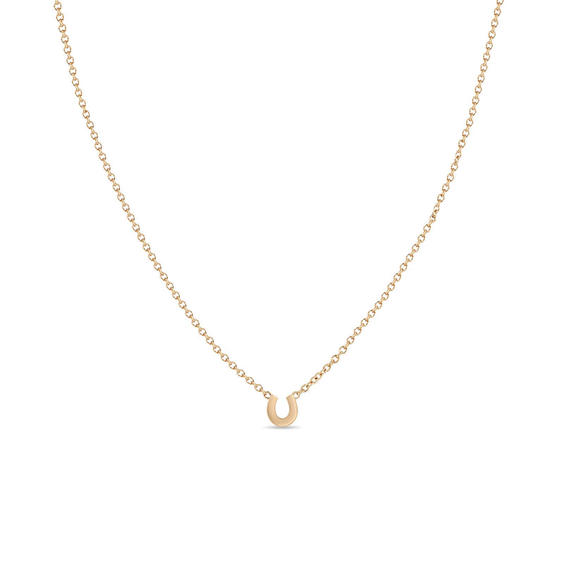 Zoë Chicco 14k Rose Gold Itty Bitty Horseshoe Necklace