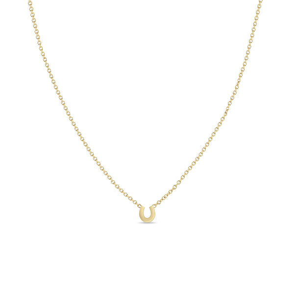 Zoë Chicco 14k Yellow Gold Itty Bitty Horseshoe Necklace