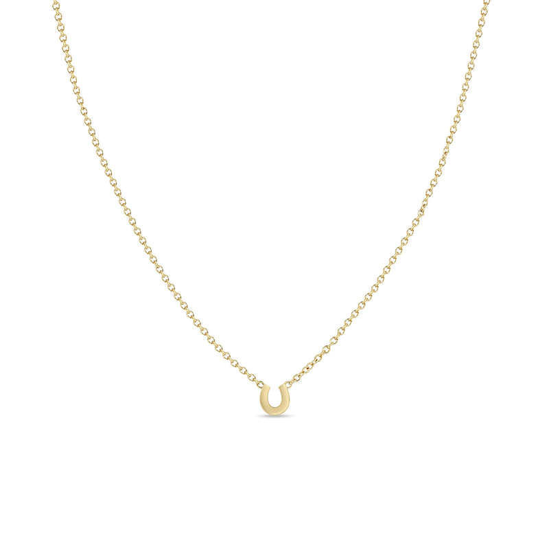 Zoë Chicco 14k Yellow Gold Itty Bitty Horseshoe Necklace